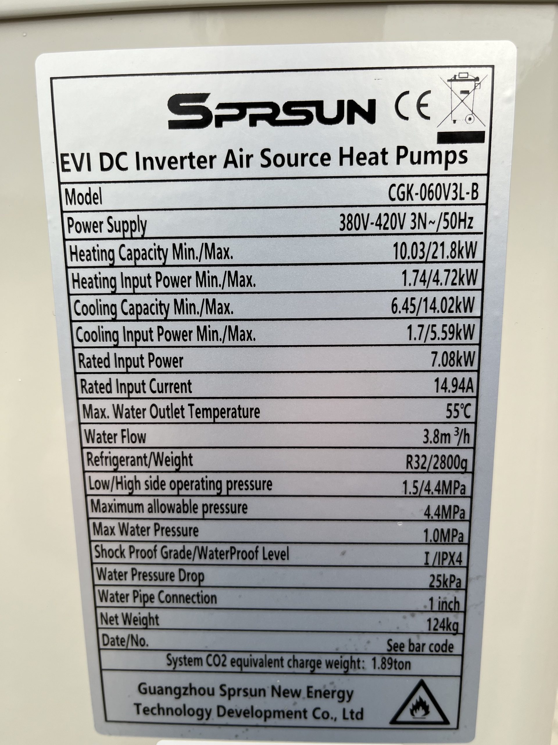 SPRSUN 21.8 KW inverter R32 - Billede 5
